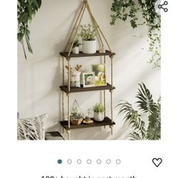 3 Tier Bamboo Hanging Shelf