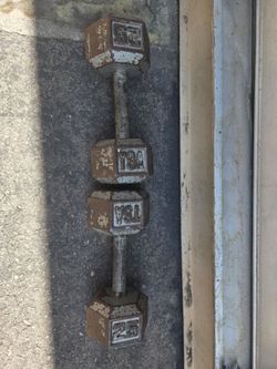 Cast Hex Dumbbells 25lbs pair