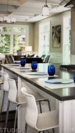 3 counter stools - white