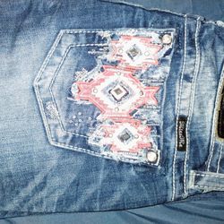 Miss me jeans sz 24 Ralph Lauren button-down stripe shirt and a Ralph Lauren v-neck cotton soft blouse sleeveless