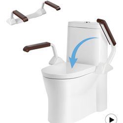 Toilet Safety Rails for Seniors（520lbs), Adjustable Toilet Handle for The Elderly and Disabled, Handicap Toilet Safety Frame Grab Bars, Toilet Support