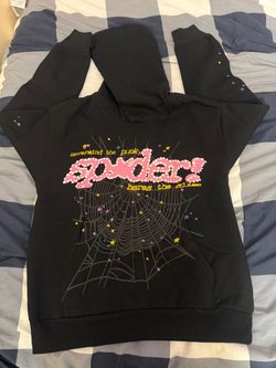 Sp5der Black Graphic Hoodie