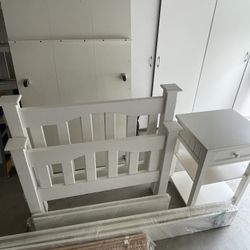 Trundle Twin Bed White 