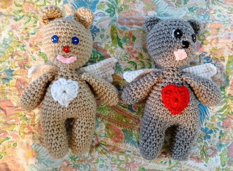 Crochet Bear W/Wings