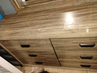 6 Drawer Double Dresser Set w/ Mirror