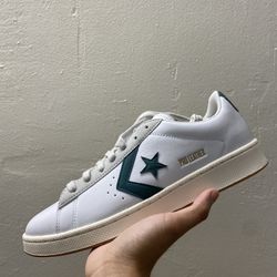 Converse Pro Leather Ox White / Pine Green Size 8.5 Brand New
