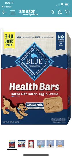 Blue Buffalo Health Bars Natural Crunchy Dog Treats Biscuits