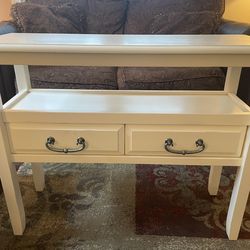 White Wooden Console Table