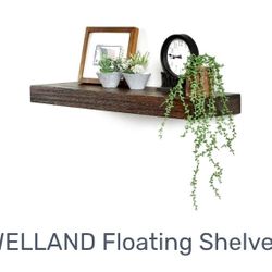 Floating Shelf w/ Drawer - Walnut 36X10X2.75 Inch NEW