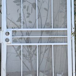 White Metal Security Door