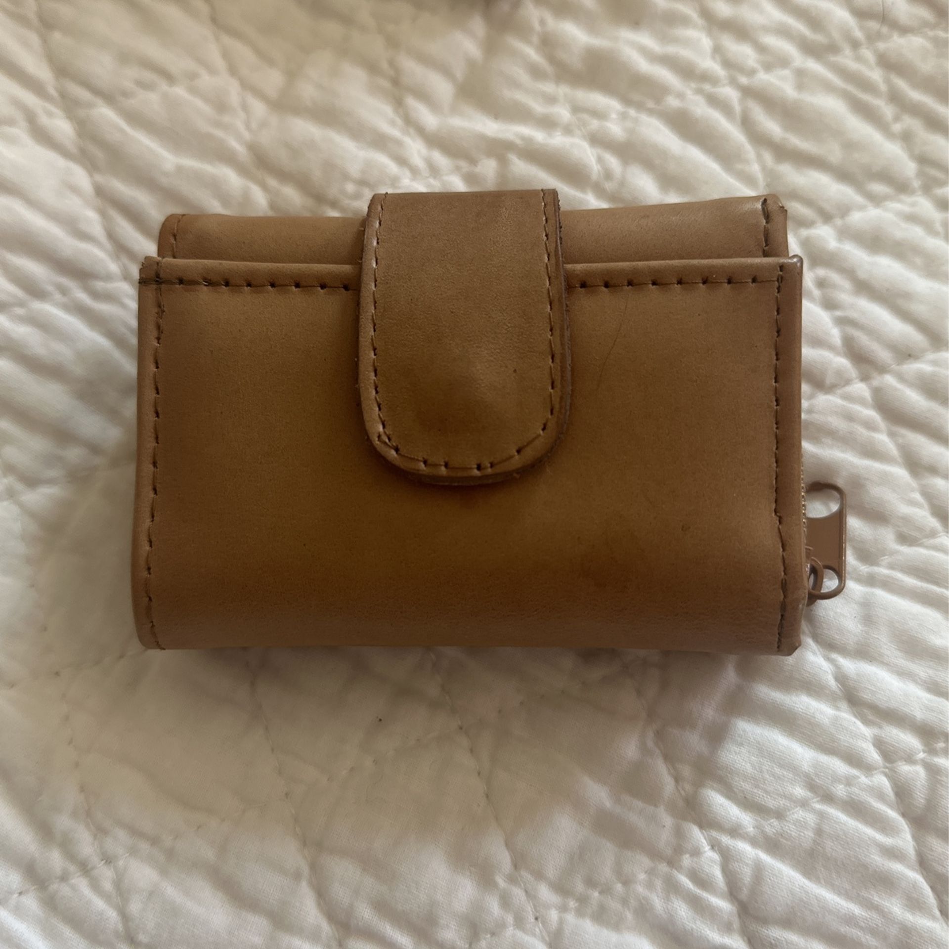 Leather Wallet Camel Color