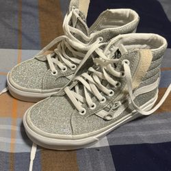 Vans Kids Sk8-Hi Zip – Glitter Gunmetal Gray (Style Code: 1751505)
