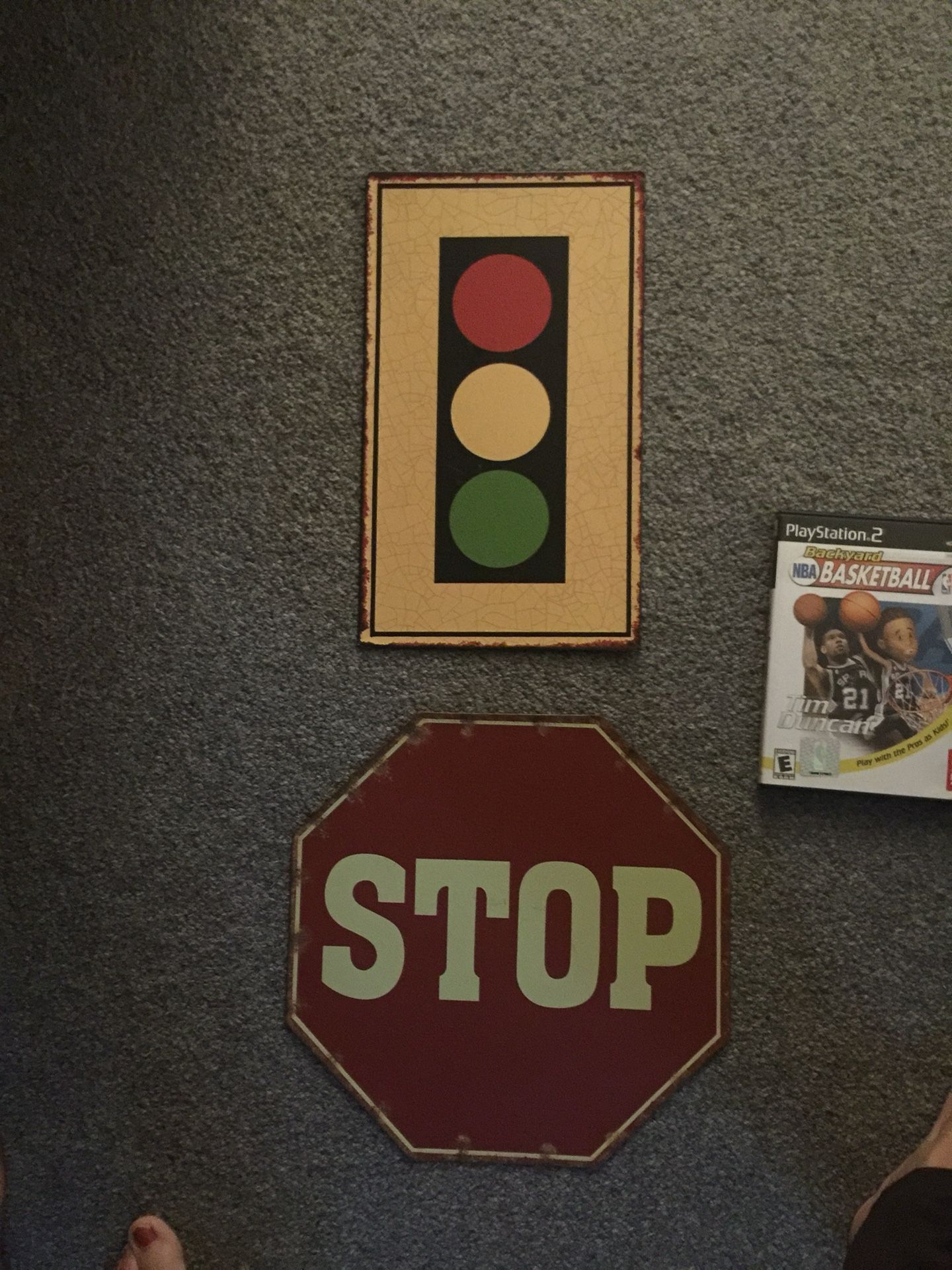 Vintage Stop sign and lights cute! Metal