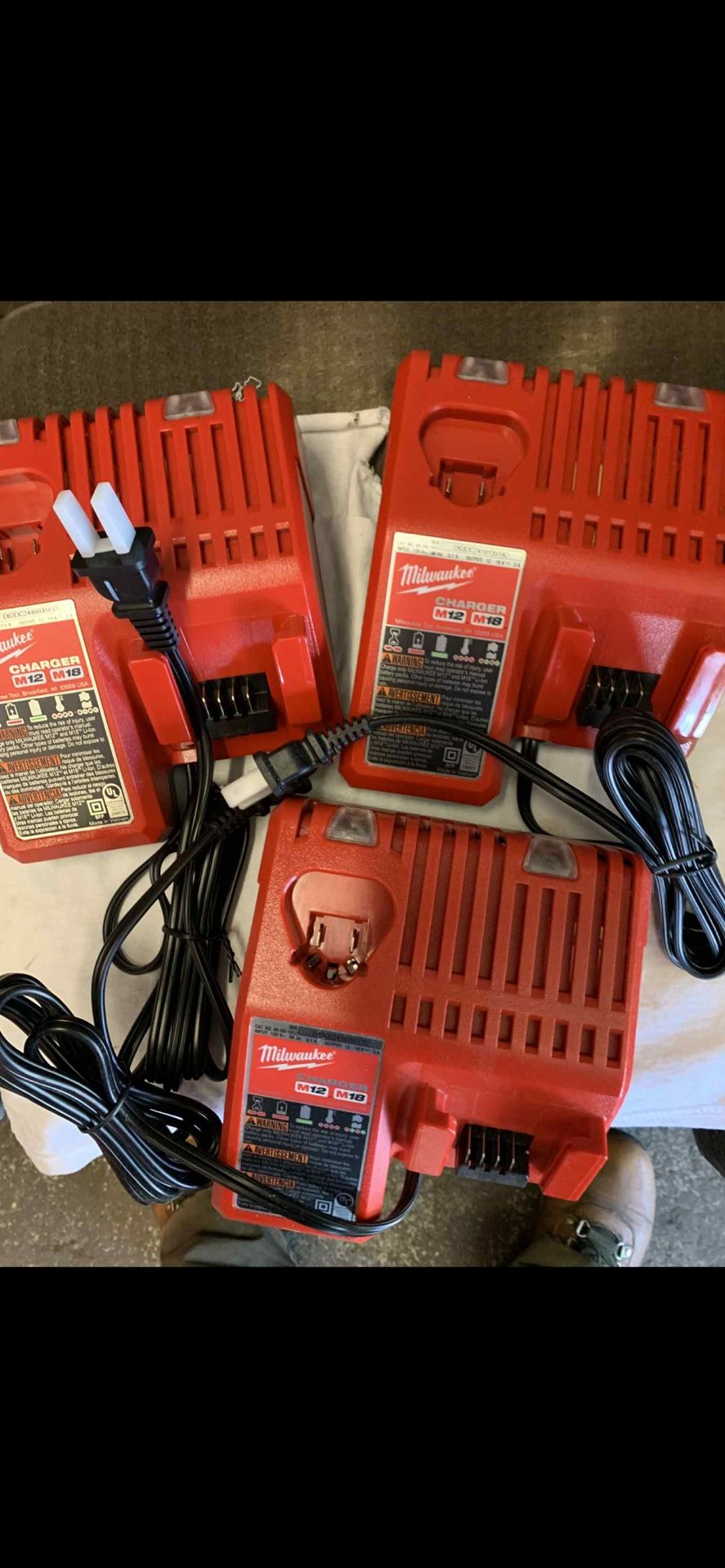 Milwaukee Charger M18/M12 Brand New $40 For Each 