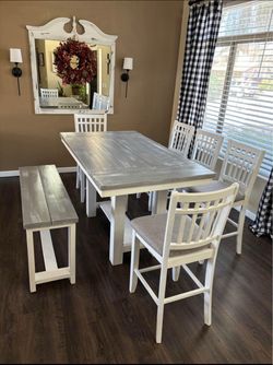 Farmhouse table and hutch