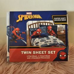 Spiderman 3 Pcs Twin Sheets New