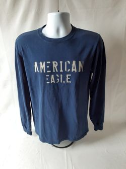 American Eagle men's navy long-sleeve shirt size S