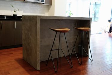 Concrete waterfall Island Table