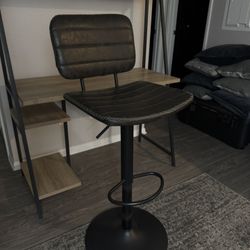 Charcoal Grey Swivel Bar Stool