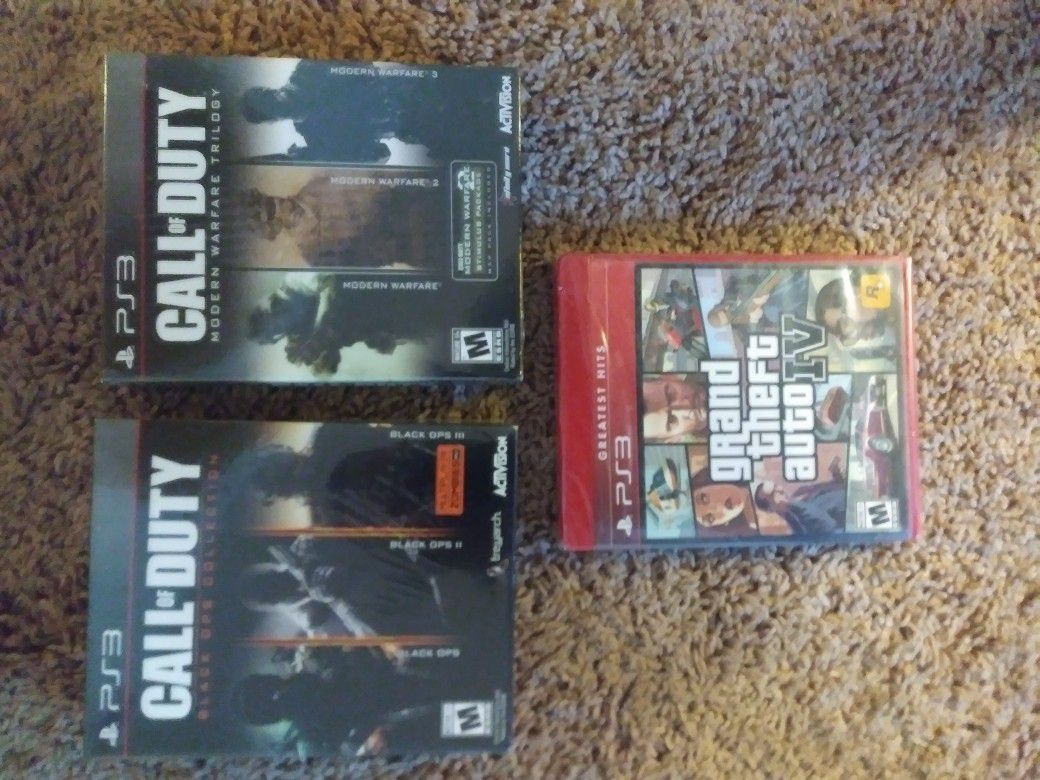 Ps3 games (2 call of duty collection and gta 5) BRAND NEW!