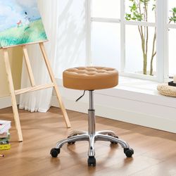 FIRAVOE Rolling Stool Adjustable Height