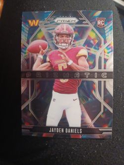 Jayden Daniel's Prizm Prizmatic Rookie Card