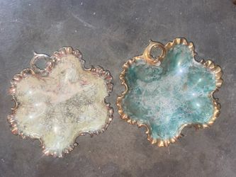 set of 2 vintage decorative dish