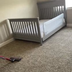 Grey Crib Nursery Combo Baby To Big Kid Set