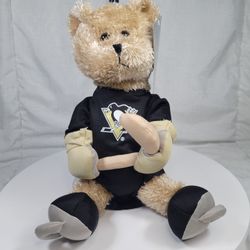 NHL Pittsburgh Penguins Hockey Player Bear on Skates 2008 NWT 15"