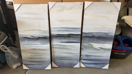 Beautiful 3 panel painting wall decor