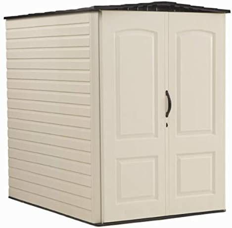 Rubbermaid Vertical Plastic Weather Resistant Outdoor Storage Shed, 2x2.5  ft., Olive and Sandstone for Sale in Kearny, NJ - OfferUp