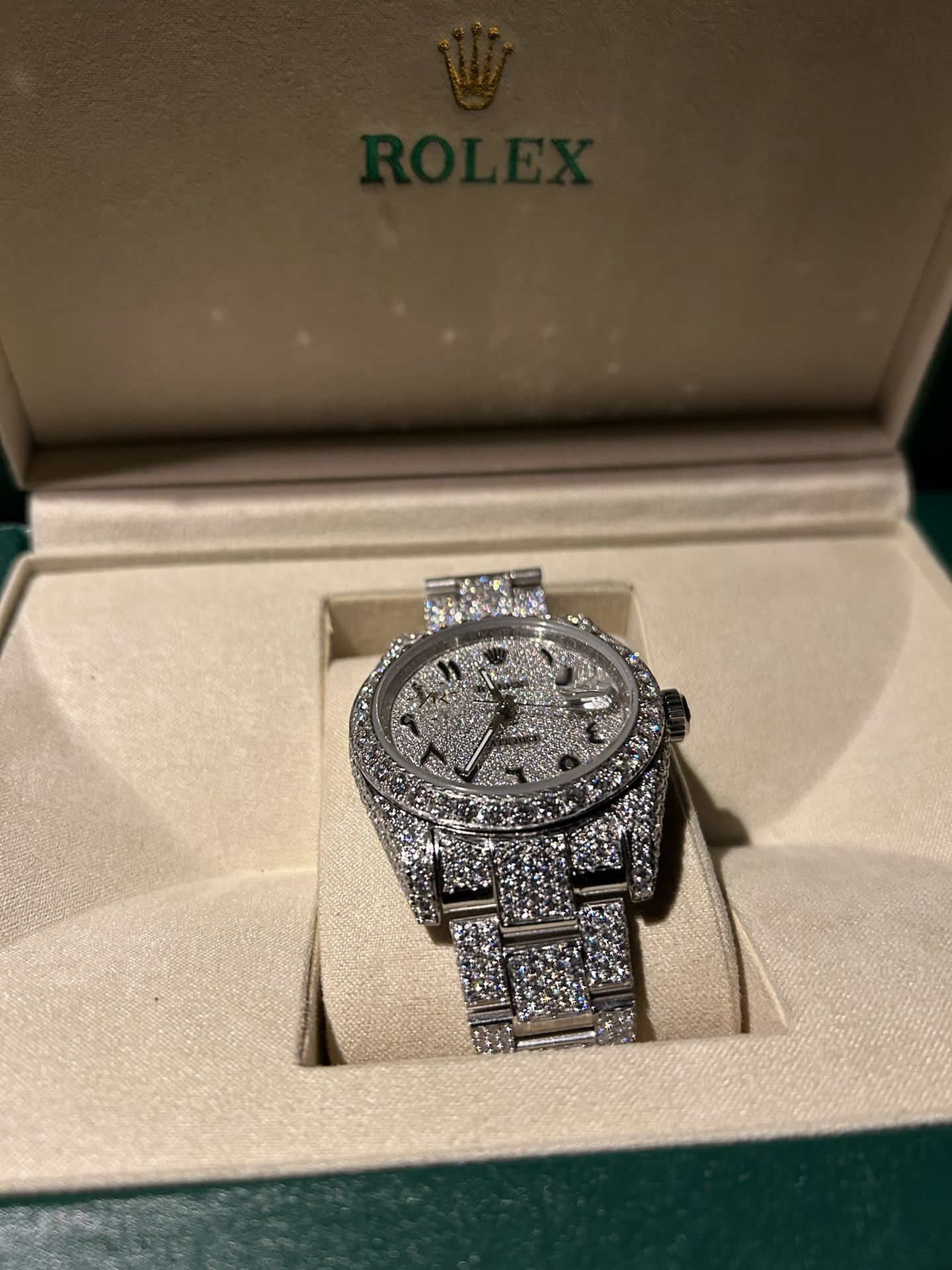 Iced Out Rollie (LAB MADE DIAMONDS)