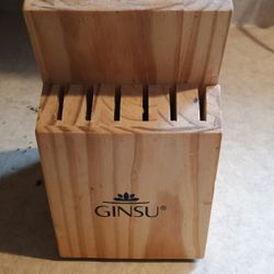 Ginsu Wood Knife Block