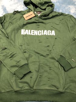 Green Distressed Hoodie. Xl Only 