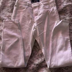 Hollister white high rise straight leg jean-leggings  