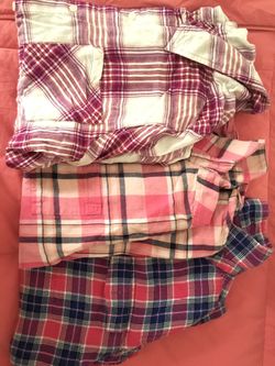 Set/3 flannel girls sizes large and xlarge