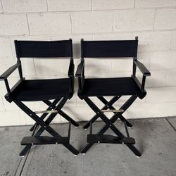 Casual Home 30'' Black Finish Director's Chair Bar Stool