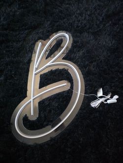 LED Neon-Style Letter “B” Sign