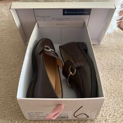 Alex Marie - Dark Brown Loafers with Chain Accent