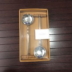2 Pottery Barn Corkscrew Silver Wood Kitchen Table