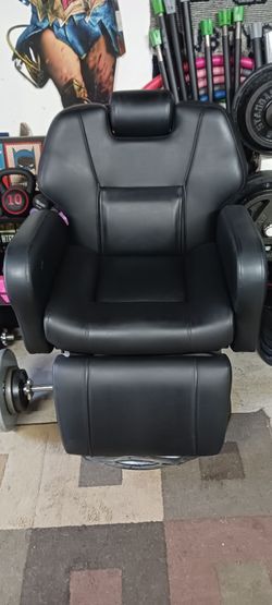 Black leather chair