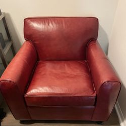 Leather Sofa and Chair 