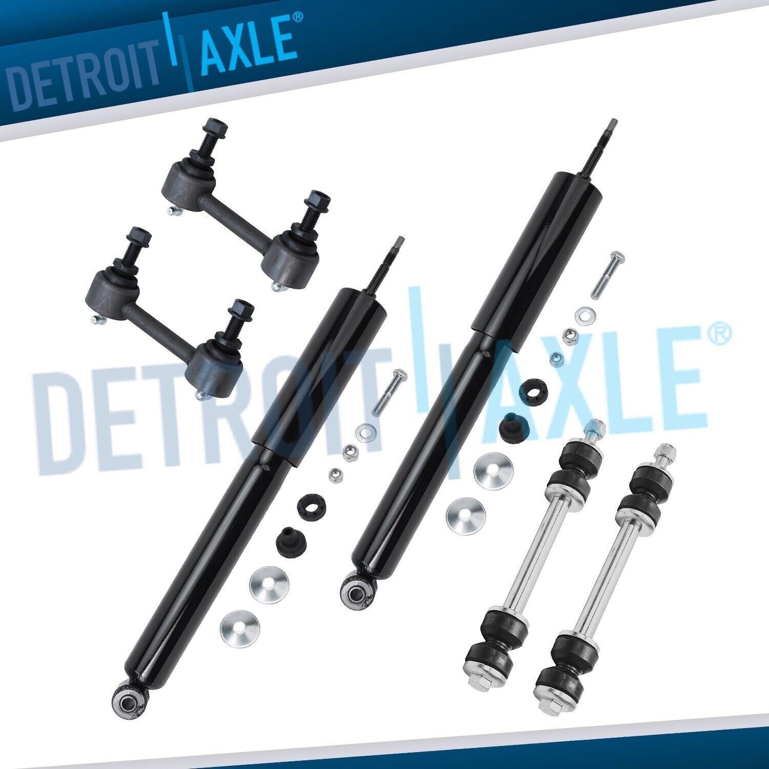 Shock Absorbers Assembly + Sway Bar Links Fits Front and Rear Ford Mustangs 