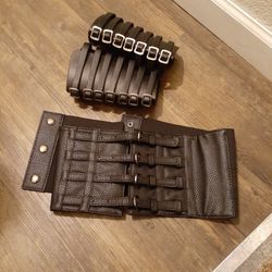Leather Arm Guards/bracers And Waist Belt