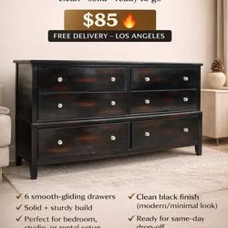 MODERN 6-DRAWER DRESSER | FREE DELIVERY