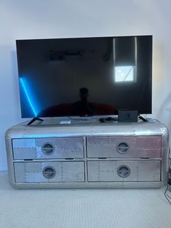 RH Restoration Hardware  Aluminum Media Console – Rare / Discontinued