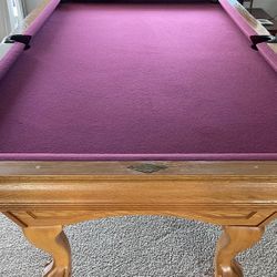 Pool Table 8ft ( Free Delivery & Set Up & New Color Felt Of Your Choice