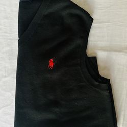 Embroidered cable-knit cotton vest