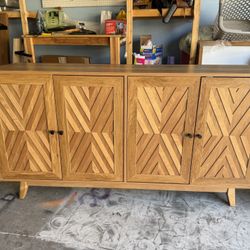  Mid-century Modern Sideboard/ TV console and matching smaller cabinet  Sideboard 