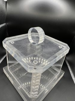 2 Vintage Acrylic Jar With Lids